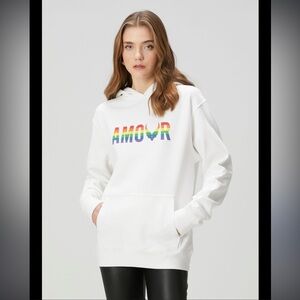 Zadig & Voltaire Sanchi Amour Wings White Cotton Hoodie ($248 USD)